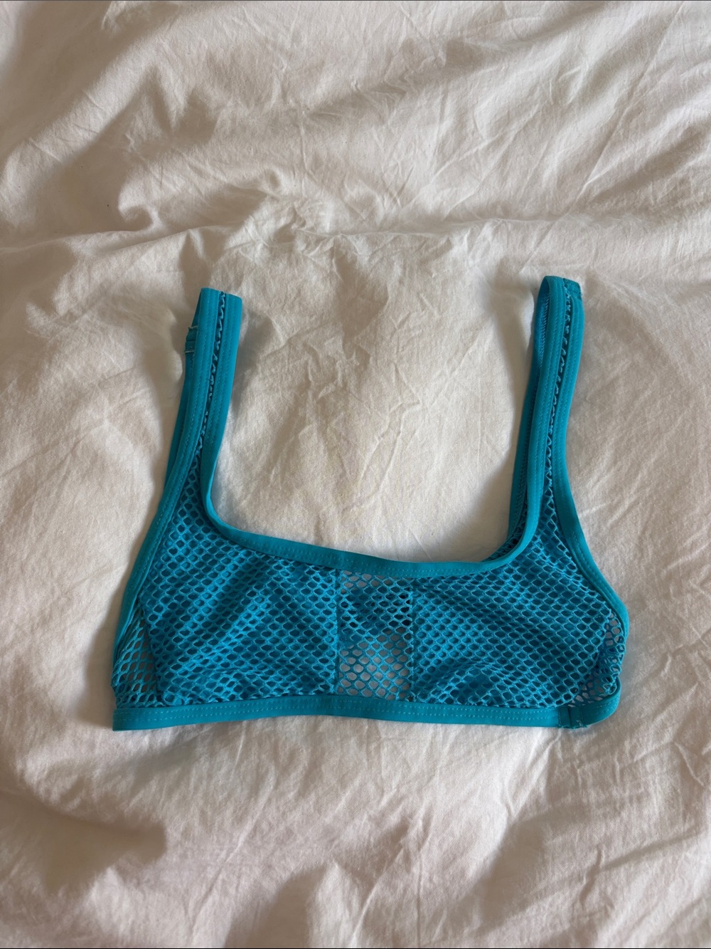 l*space Teal Mesh Bikini Top